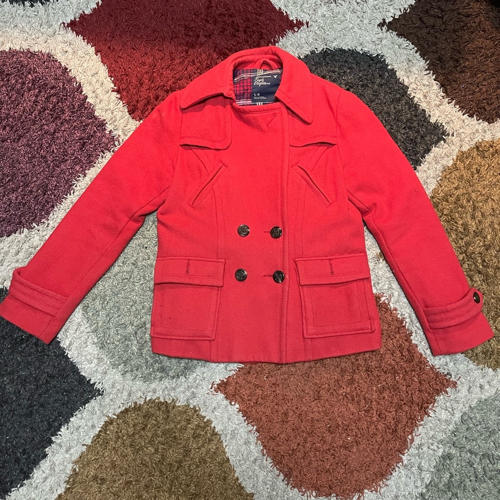 American Eagle Outfitters Red Coat